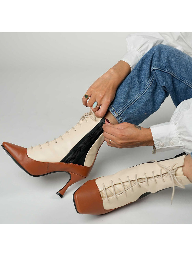 Theater Women Bowie Life on Mars Colourblock Lace-Up Boots-picture-21