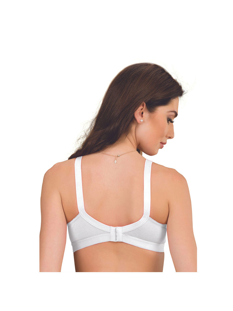 Groversons Paris Beauty X frame Cotton Rich Support Ultra Stretch M Frame Bra-PO2