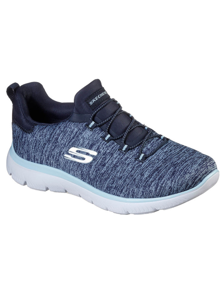 SKECHERS Women SUMMITS - QUICK GETAWAY Navy Blue Casual Slip On Sneakers-picture-40