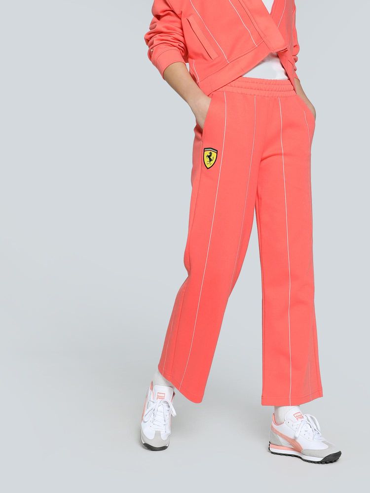 Puma Ferrari Race Womens Orange Trackpants-picture-14