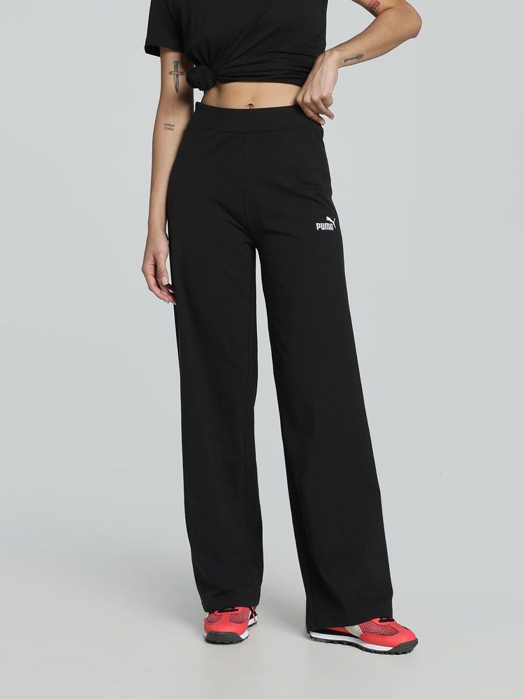Puma ESS Logo High-Waist Womens Black Trackpants-picture-15