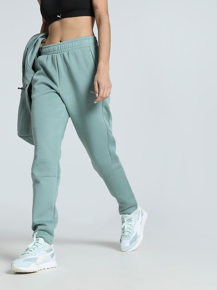 Puma EVOSTRIPE Womens Green Trackpants-picture-46