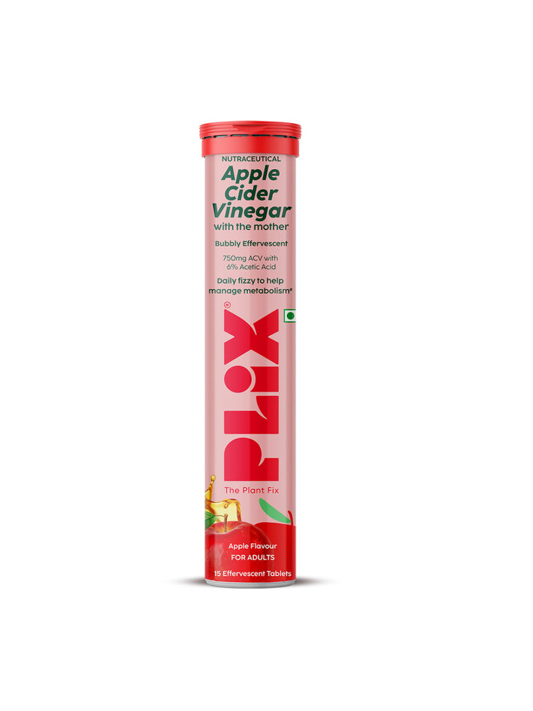 Plix The Plant Fix Apple Cider Vinegar 750MG ACV Bubbly Effervescent Tablets-picture-7