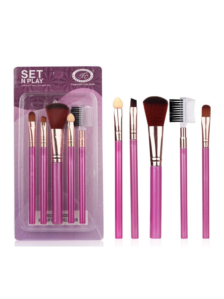 FASHION COLOUR Set N Play Makeup Brush Set - Purple-picture-20