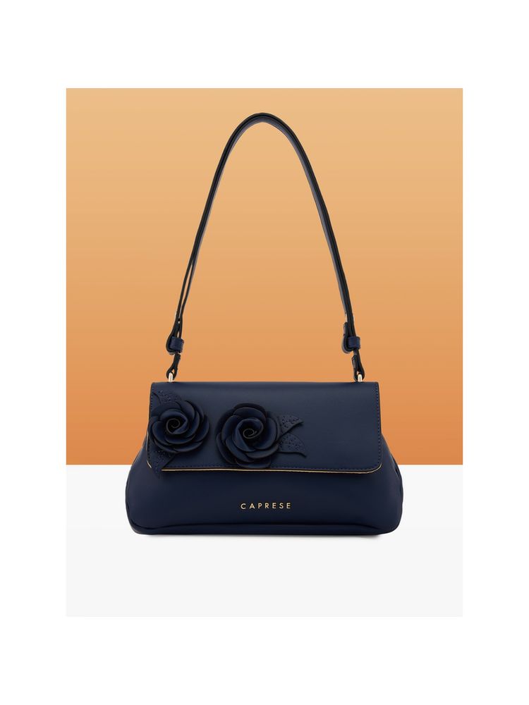 Caprese Women Navy Blue Bloom Sling Bag (M)-picture-11