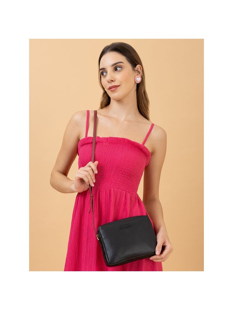Caprese Women Black Maree Sling Bag (S)-image-15