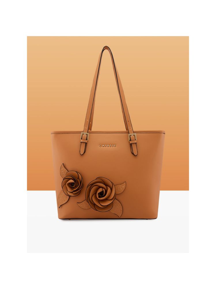 Caprese Women Brown Bloom Tote Bag (M)-picture-33