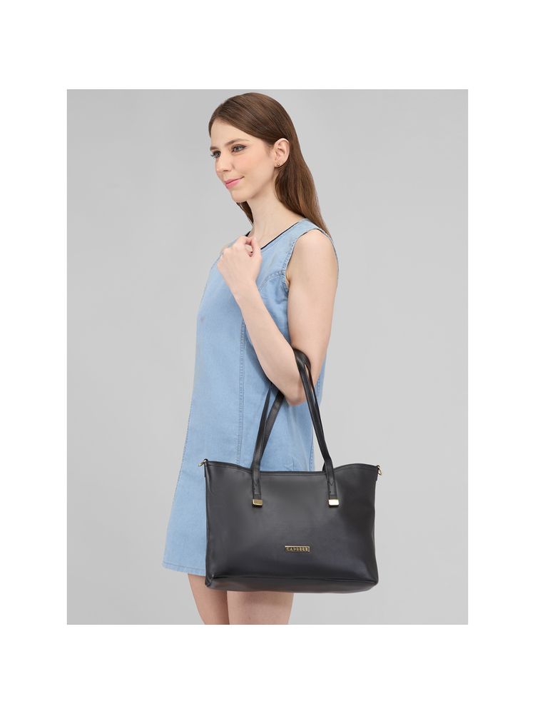 Caprese Women Black Shyla Tote Bag (L)-picture-34