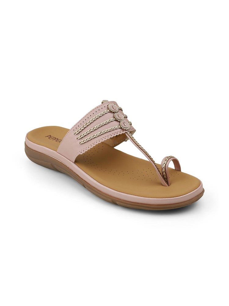 PEPPER Women Pink Kolhapuris-image-37