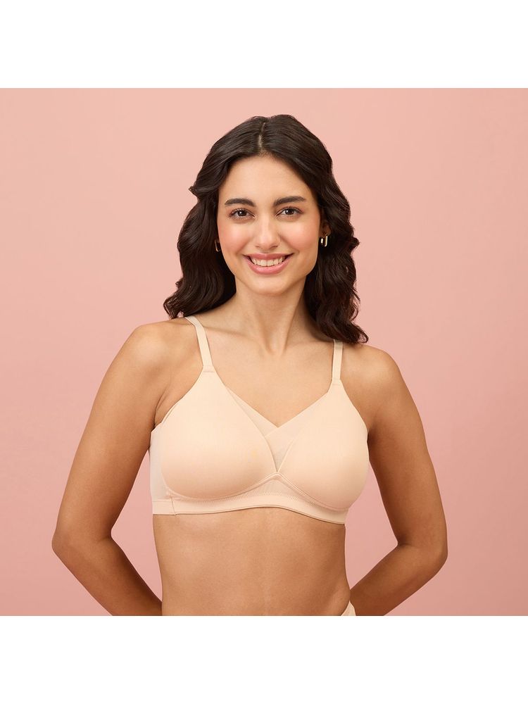 Nykd By Nykaa Infinity Edge Perfect Shaping Padded Non Wired T-Shirt Bra NYB202 Skin-picture-11