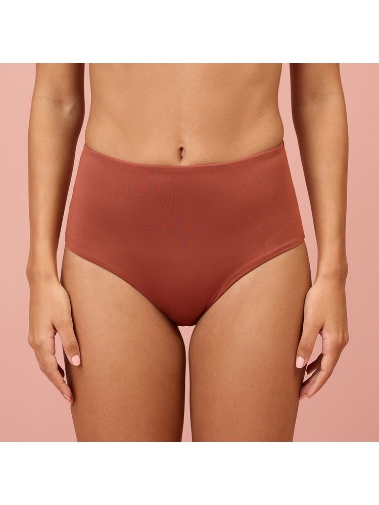 Nykd by Nykaa Shaping Mesh Full Brief Panty - NYP207 Rust-picture-21