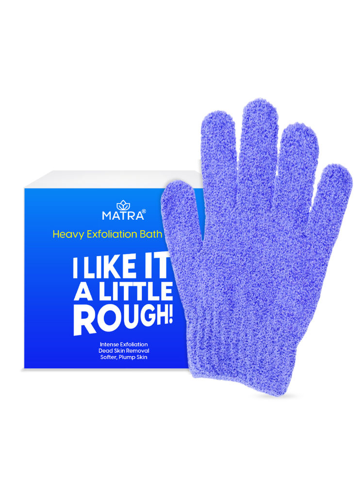 Matra Heavy Exfoliating Bath Glove Loofah Body Scrub Mitten For Dead Skin & Blackheads