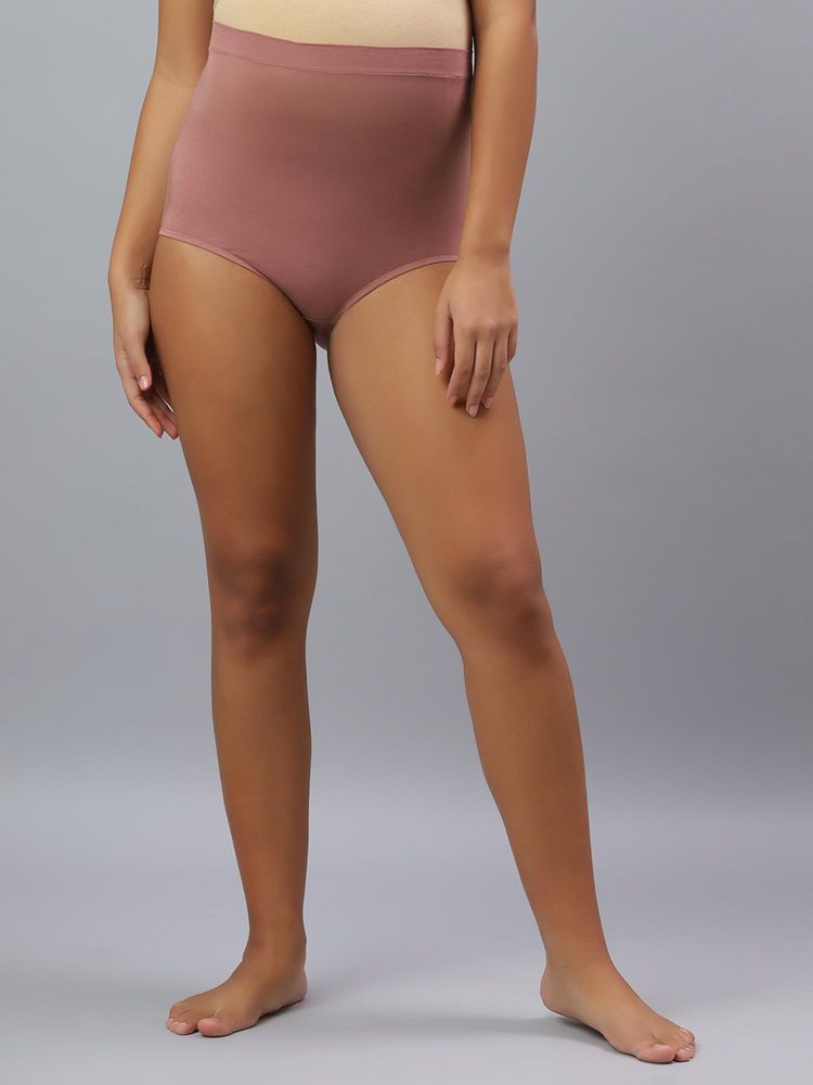 Mamma's Maternity Rose Pink Solid Antimicrobial Bamboo Fabric Belly Support Maternity Panty-picture-16
