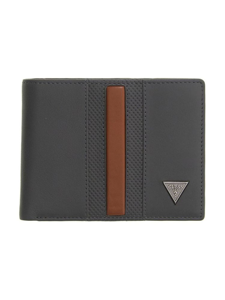 Guess Men Grey Leather Bi-Fold Wallet-image-33