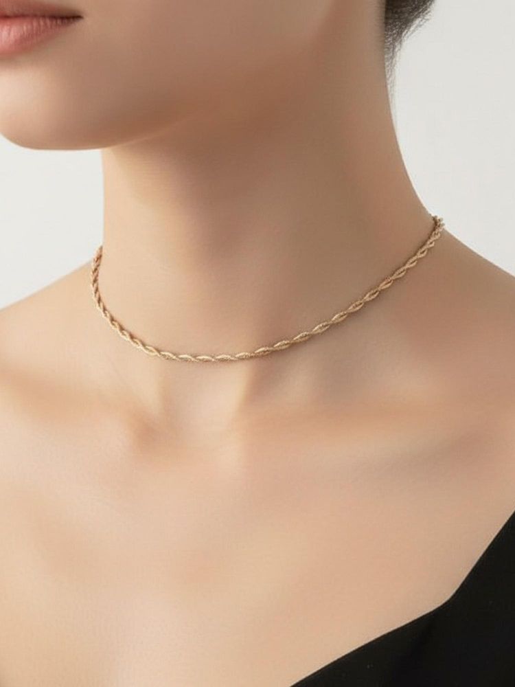 925 SILLER Women Rose Gold Sterling Silver Necklace-picture-38
