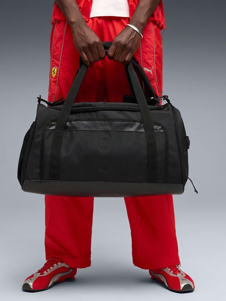 Puma Scuderia Ferrari Pro Durable Duffle Bag With Detachable Strap - Black-image-7