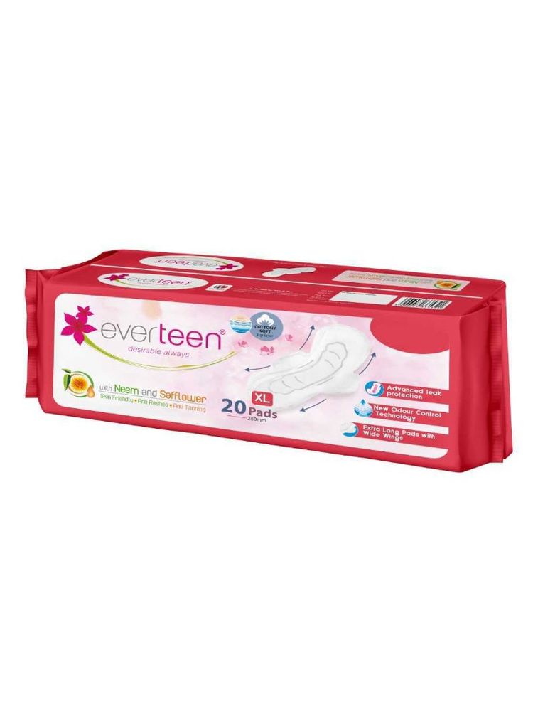 Everteen XL Sanitary Napkins Pads With Cottony-Soft Top Layer For Women-image-2