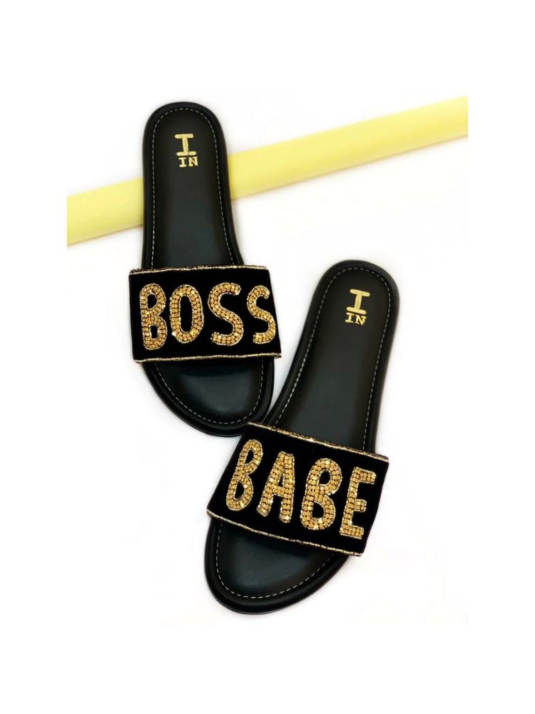 Toprico Boss Babe Beads Embellished Black Flat-picture-20