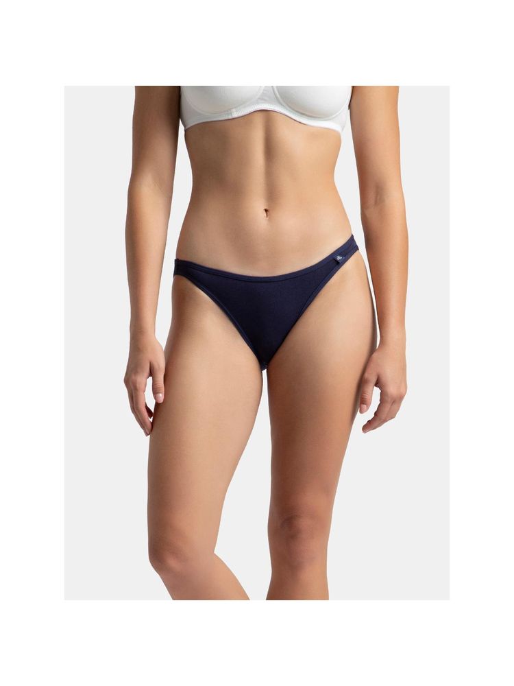 Jockey SS02 Women Super Combed Cotton Elastane Low Waist Bikini - Classic Navy-picture-18