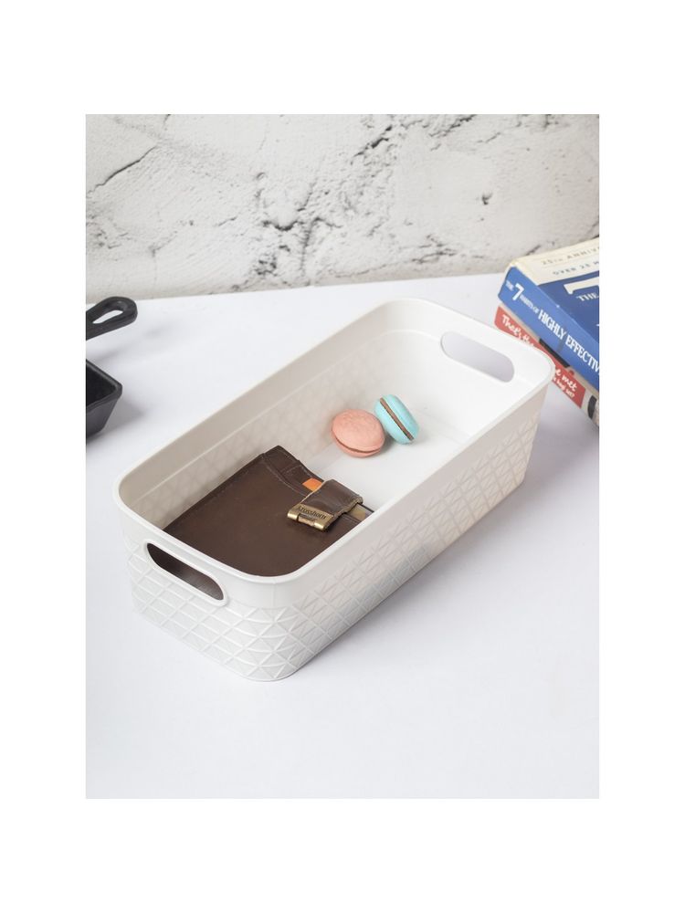 Voncasa White Multipurpose Storage Basket-picture-19