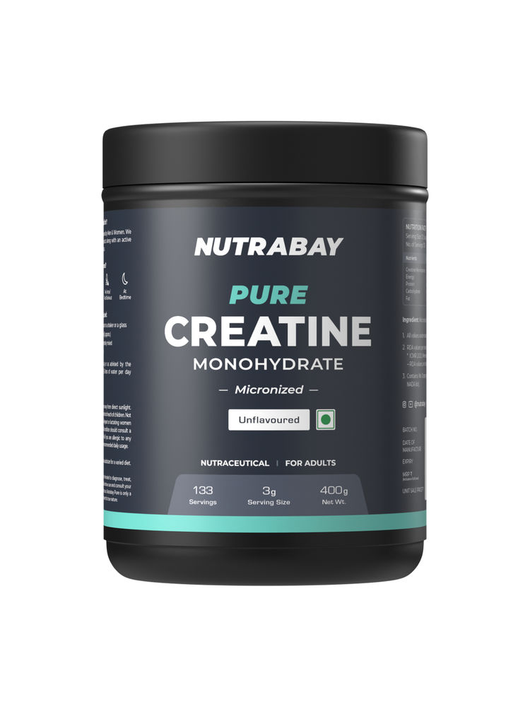 Nutrabay Pure Micronized Creatine Monohydrate Powder - Unflavoured