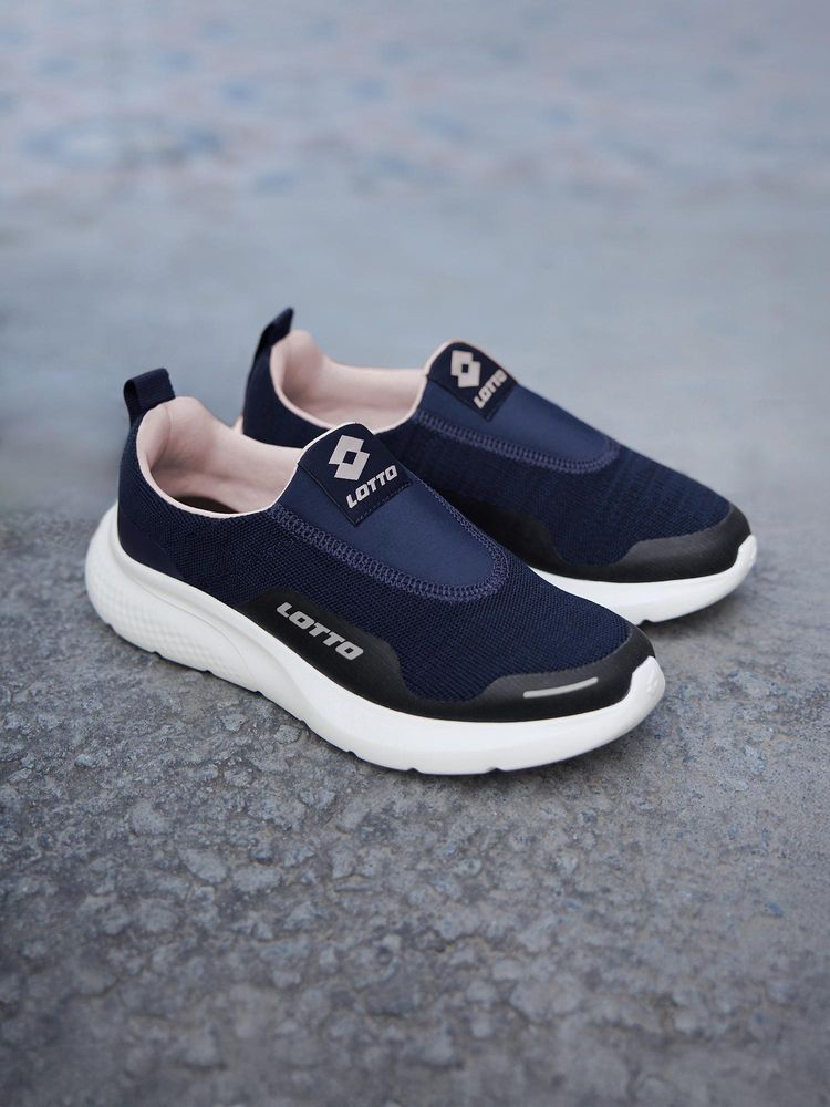 LOTTO Flowalk Navy Blue Slip-on Walking Shoes for Women-image-23