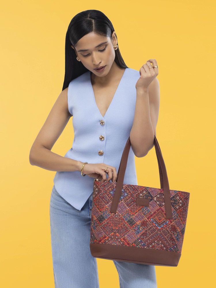 Zouk Women Bhuj Rabari Classic Tote Bag-picture-38