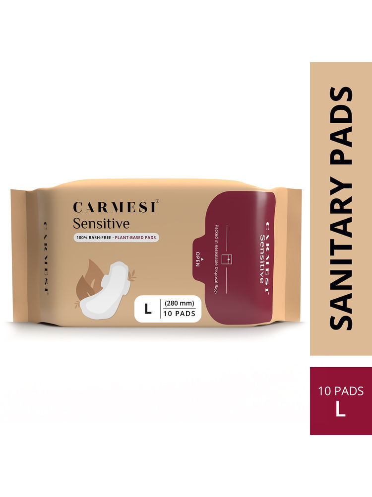 Carmesi Sensitive Sanitary Pads - 10 L - Certified 100% Rash-Free - With DisposalBags-image-9
