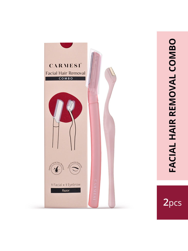 Carmesi Face Hair Removal Combo - Pack of 1 Face Razor & 1 Eyebrow Razor