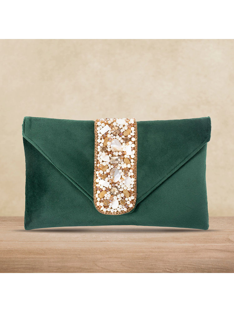Peora Clutch Purses for Women Wedding Handmade Evening Handbags Party Bridal Clutch (C16G)-image-30