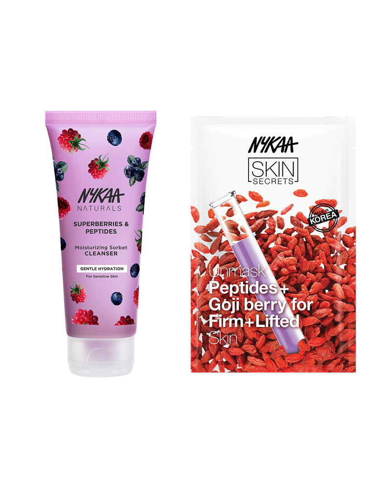 nykaa skin Nykaa Naturals Peptide Face Wash and Sheetmask for Firm Skin-picture-29