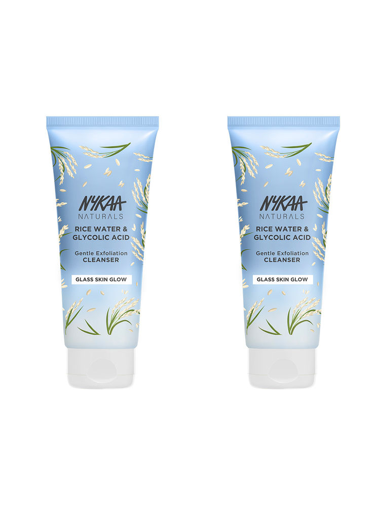nykaa skin Nykaa Naturals Rice Water and Glycolic Acid Gentle Exfoliation Cleanser Combo-picture-35