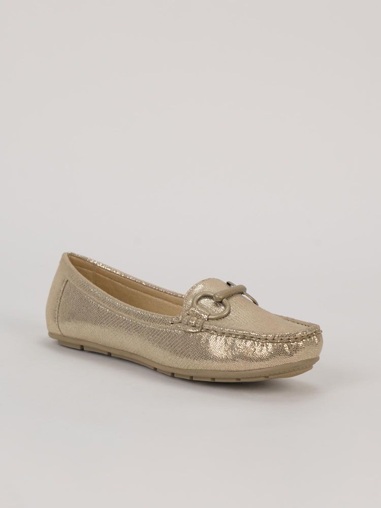 SCENTRA Women Gold Loafers-image-36