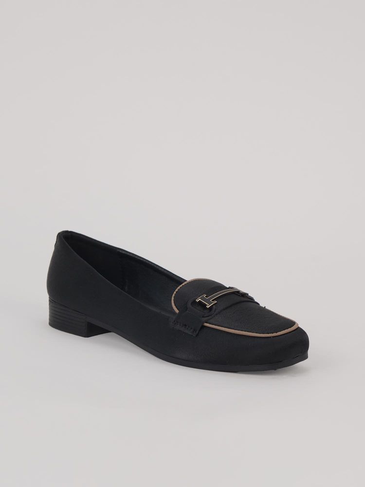 SCENTRA Women Black Loafers-image-12