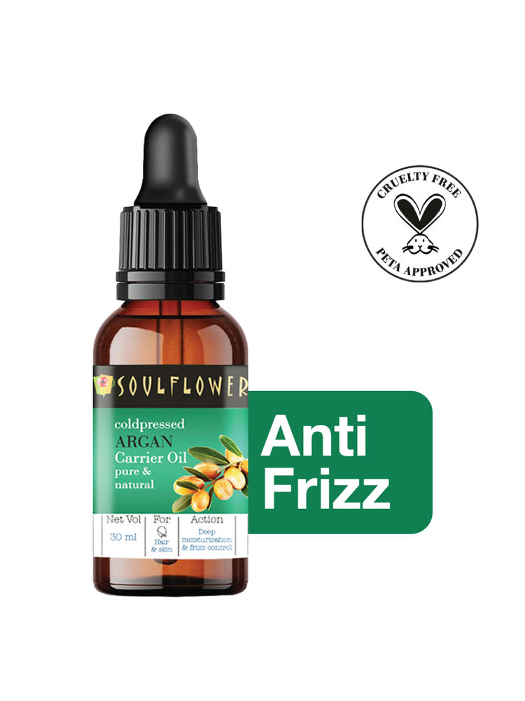 Soulflower Moroccan Argan Coldpressed Oil Hair Serum for Frizz Control, Pre Bonding Oil-image-38