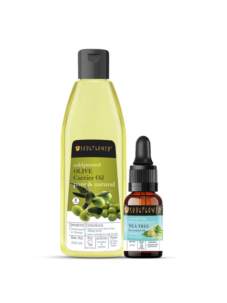 Soulflower Olive Carrier Oil & Tea Tree Essential Oil Combo-picture-19
