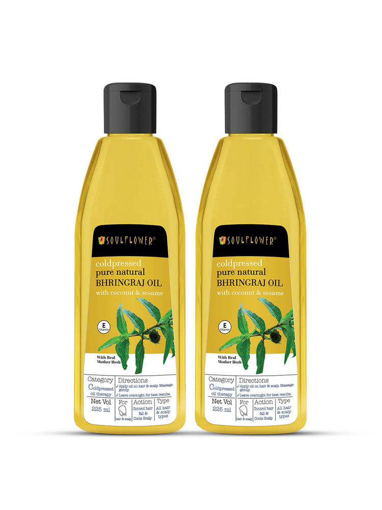 Soulflower Coconut & Sesame Bhringraj Oil Hair Roots Combo