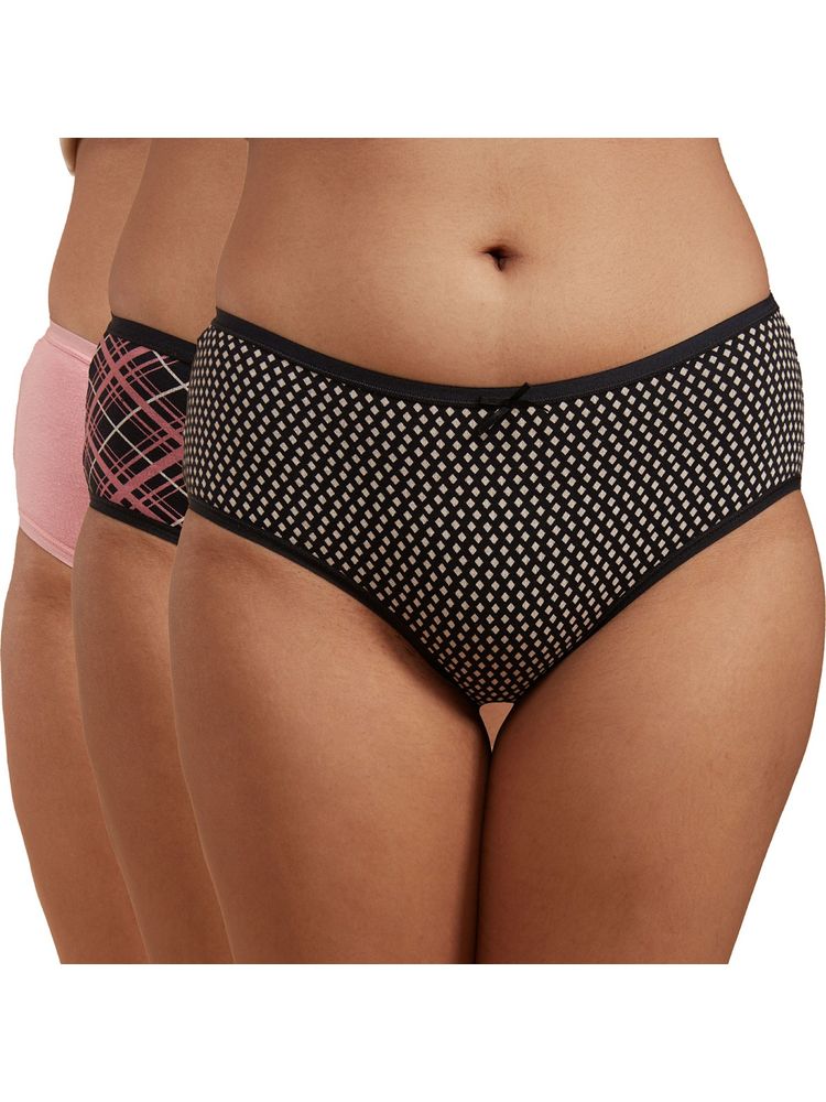 Nykd by Nykaa Hipster Panty With Outer Elastic-nyp033-assortment 4 Multi-Color (Pack of 3)-picture-16