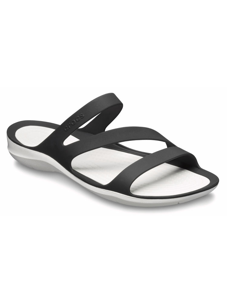 Crocs Women Swiftwater Collectio Sandals Black & White-picture-24