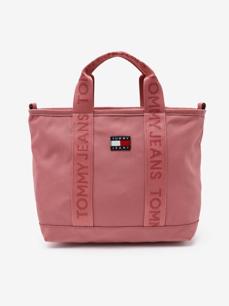 Tommy Hilfiger Logo Pink Polyester Handbag with Detachable Strap-image-33