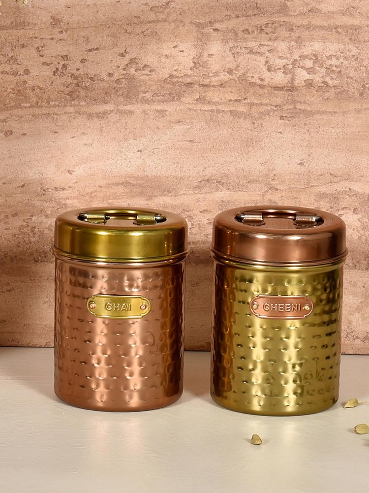 Living With Elan Round Canister Namkeen & Biskoot, -800 Ml Each, Set Of 2-image-39