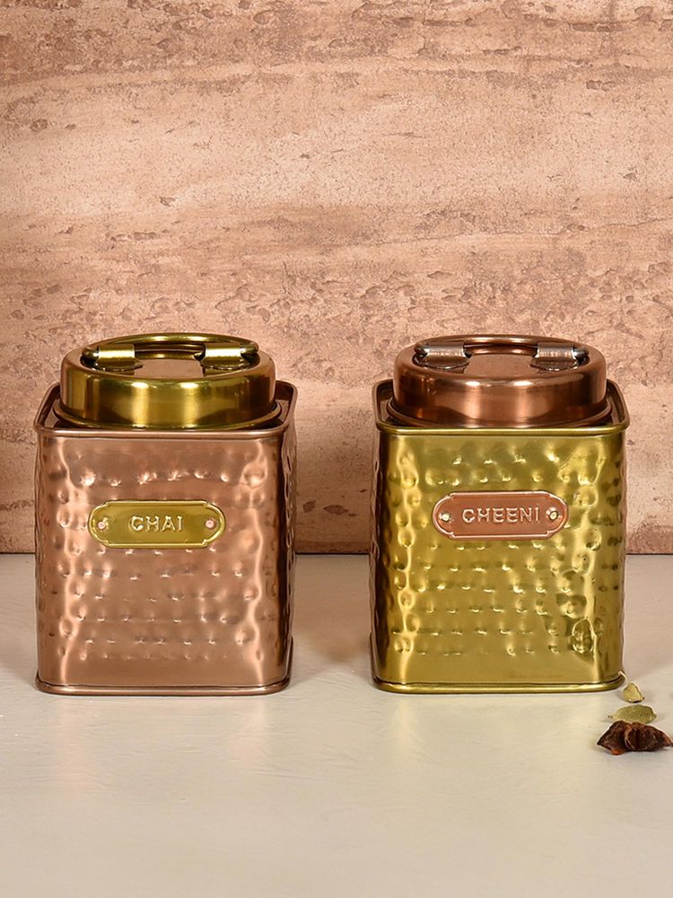 Living With Elan Dabbahs and Days Square Chai, Cheeni Canister -650 Ml Each, Set Of 2-image-37