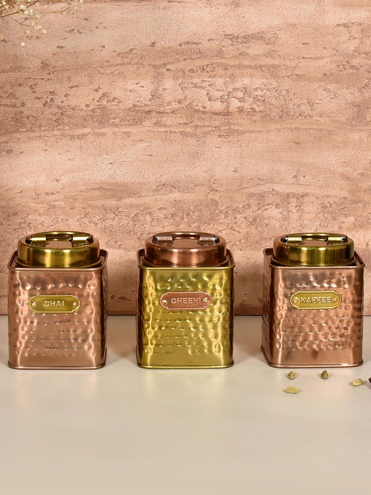 Living With Elan Dabbahs and Days Square Chai, Cheeni & Kaffee Canister -650 Ml Each, Set Of 3-image-10