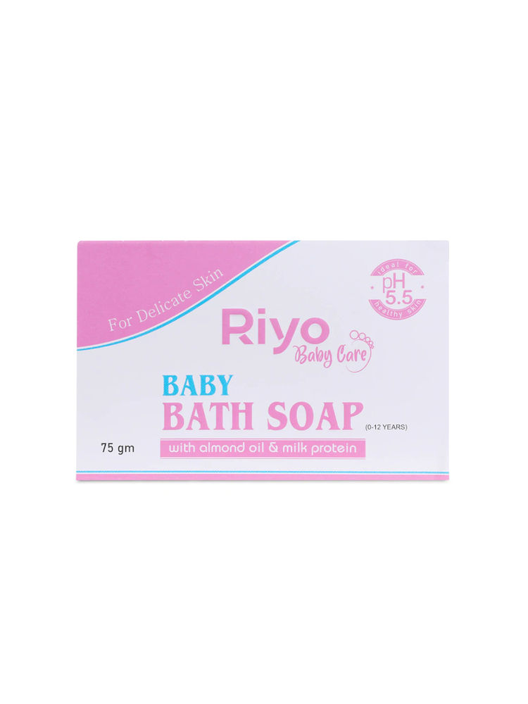 Riyo Herbs Baby Bath Soap Enriched with Almond Oil & Milk Protein for Gentle Skin Care-image-41
