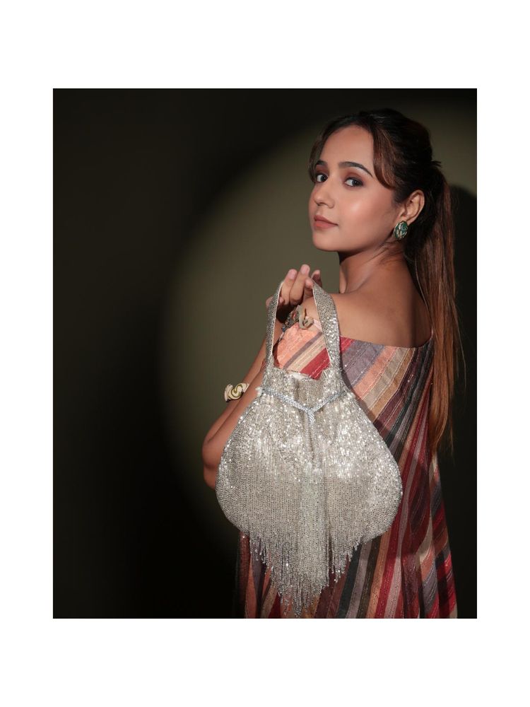 sugarcrush Evara Silver Potli Bag-picture-28