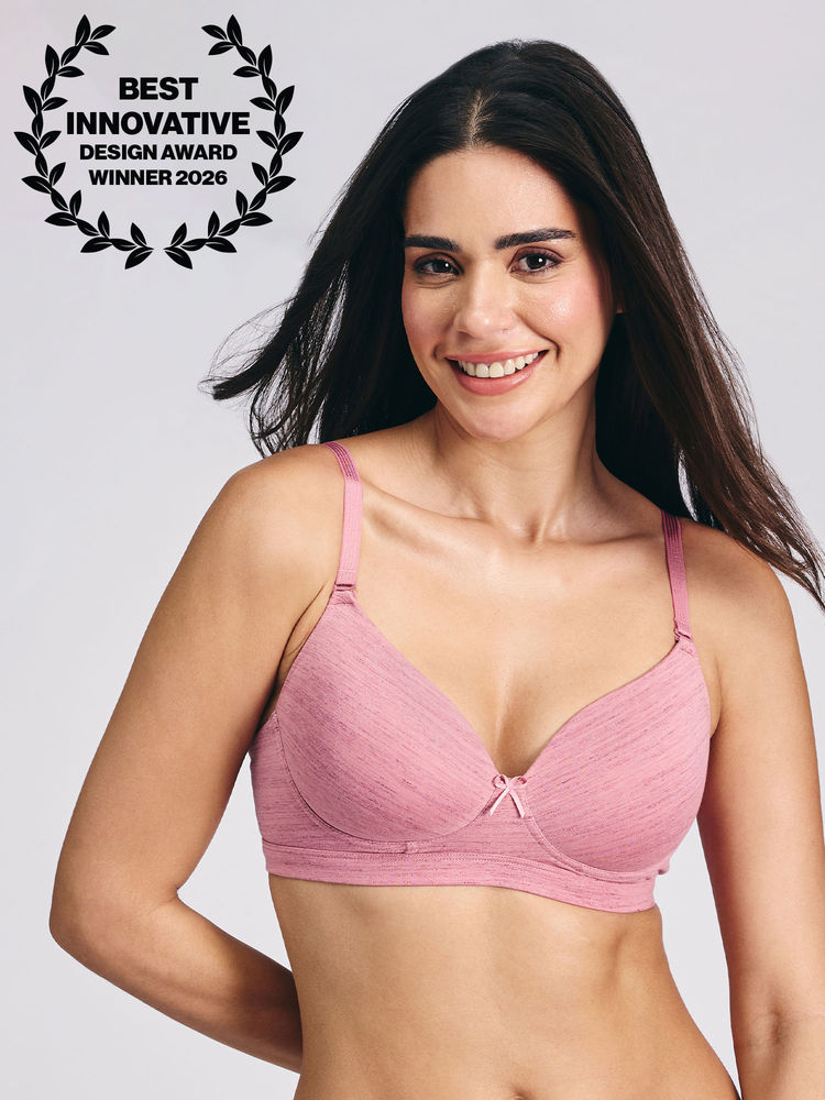 Nykd By Nykaa Magic Lift Multiway Breathe Cotton Padded Non-Wired T-Shirt Bra NYB431 Blush-picture-26