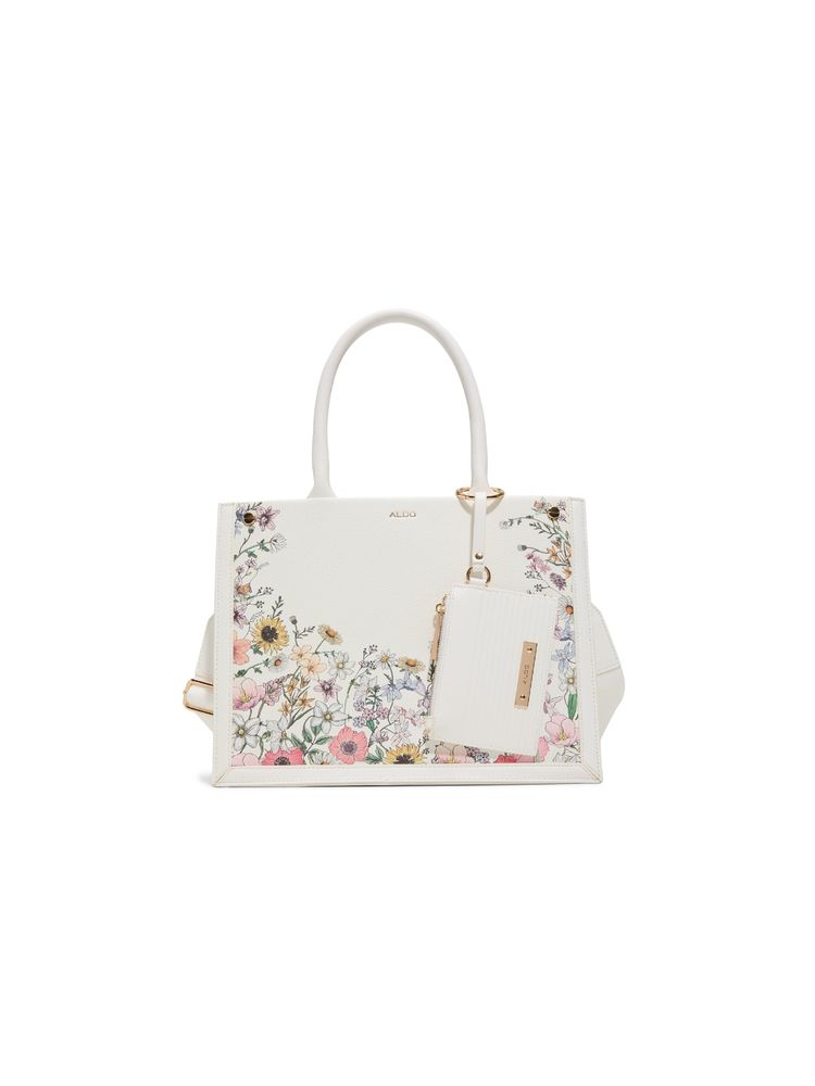 Aldo Daspias Multicolor Womens Satchel Bag with Pouch (Set Of 2)-picture-15