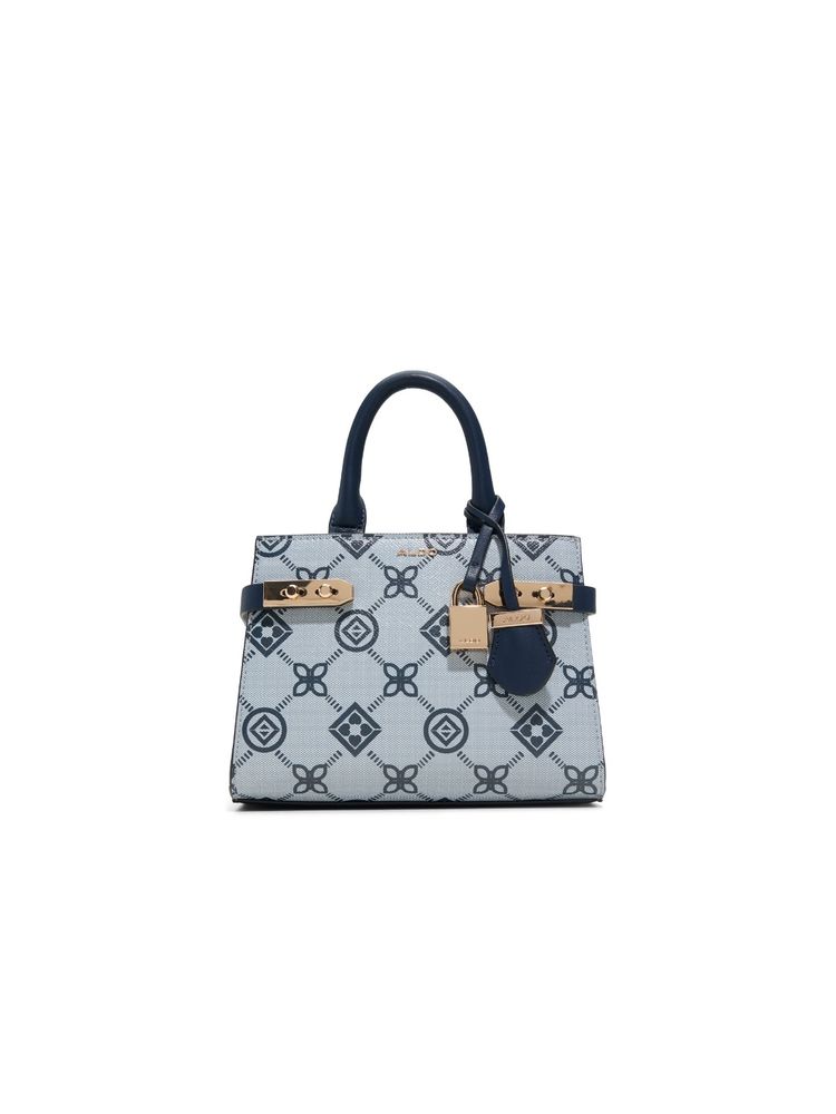 Aldo Lisbon Blue Womens Satchel Bag with Detachable Strap-image-5