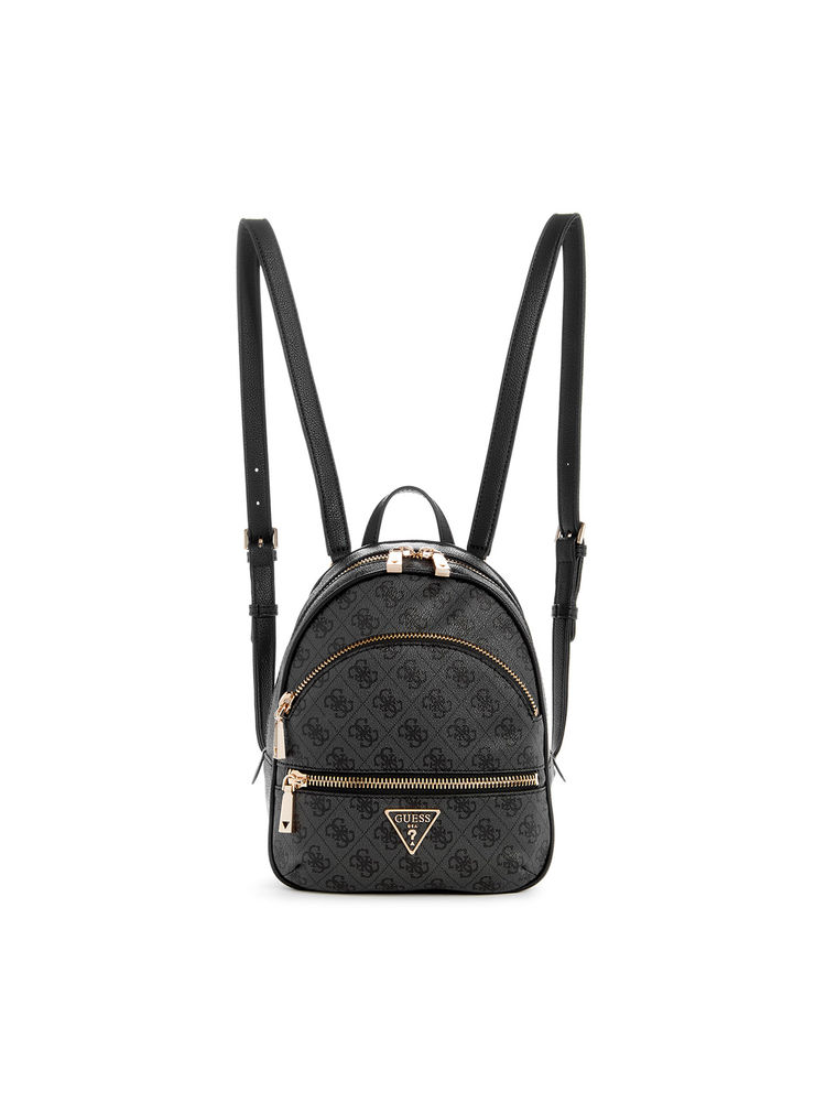 guess fashion Guess Women Grey Printed Backpack With Zip Closure-picture-24