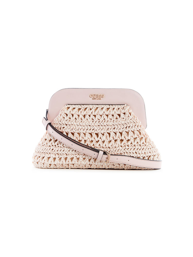 guess fashion Guess Women Pink Self-Design Purse With Magnetic Button Closure With Detachable Strap-picture-27